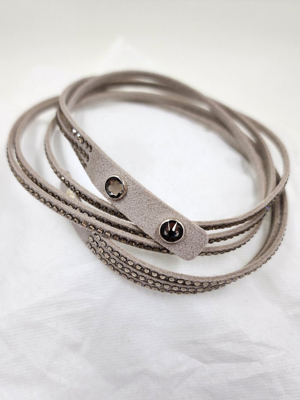 Touchstone Crystal Wrap-Star Bracelet Greige